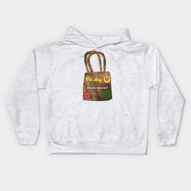 I'm Bag! Recycle Reduce Reuse & Rethink Kids Hoodie by Amourist